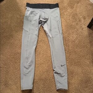 Nike Pro Dri-Fit Mens Light Gray Tight Fit Pants Leggings Size M